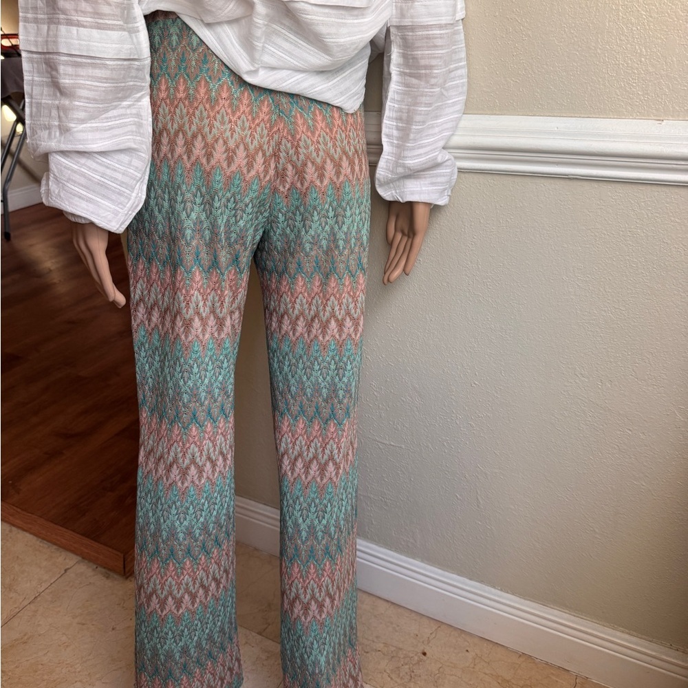 𝐌𝐨𝐨𝐧 & 𝐦𝐞𝐚𝐝𝐨𝐰 Colorful Knit Patterned Pants​ - Picture 4 of 6